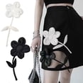 thumbnail image 3 of Geemin Black White Fabric Flower Brooch Pins Exaggerated Corsage Fashion Jewelry Brooches for Women Shirt Collar Accessories, 3 of 16