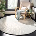 thumbnail image 2 of SAFAVIEH Soho David Polka Dots Wool Area Rug, Blue/Ivory, 6' x 6' Round, 2 of 9