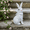 WhiteG,7.87in,1Pc#012, variant on Bisitoy Easter Decorations: Rabbit Figurine with Woven Design for Patio