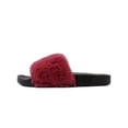thumbnail image 2 of Womens Faux Fur Slides Slip on Fuzzy Sandal Slipper Shoes, 2 of 2