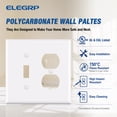 thumbnail image 2 of ELEGRP Wall Plate Midsize 1-Toggle/1-Duplex, 2 Gang,White (10-Pack), 2 of 7