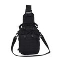 thumbnail image 3 of Bolso bandolera para el pecho, bolso de bolsillo Personal, bolso de hombro, bolso de hombro para senderismo, viajes, montañismo, Camping al aire libre Negro, 3 of 8