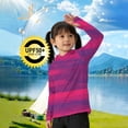 thumbnail image 6 of Falkdiz Long Sleeve Coat for Boys Summer Sun Protection UPF 50+ Pullover Casual Lightweight Outdoor Hooded Stylish Graphic Boys Shirts,Hot Pink,Size: 120, 6 of 6