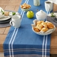 thumbnail image 4 of DII French Stripe Table Runner, Blue Chambray, 14x108", 4 of 5