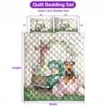 thumbnail image 5 of Easter Egg Airedale Terrier Bunny Ear Welcome Spring Truck Quilt Bedding Set Dale Waterside Dog Lover 1 Blanket Bed Cover 2 Pillowcases - 12002, 5 of 5