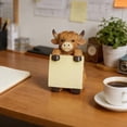 thumbnail image 3 of Dserhfy Highland Cow Pop-up Note Pad Dispenser Cute Resin Cow Memo Pads Note Holder for Home Office Desk Accessories, 3 of 8