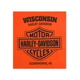 thumbnail image 2 of Harley-Davidson Men's Distressed Background Sleeveless Muscle Shirt, Orange (S), Harley Davidson, 2 of 2