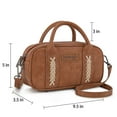 thumbnail image 6 of Wrangler Barrel Bag Retro Top Handle Bags with Crossbody Strap Boston Satchel Purse and Handbag Women, Brown, 6 of 7