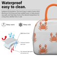 thumbnail image 3 of Reusable Thermal Lunch Bag Lunch Box for Women Men,Marine Adorable Crab Zipper Closure Lunch Tote Small Leakproof Beach Picnic Cooler Tote Bag with for Work Picnic Camping, 3 of 7