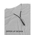 thumbnail image 5 of Gustave Womens Sexy Deep V Neck Tops Summer Short Sleeve Zipper Blouse Loose Casual Solid T Shirts Tunic "Gray, XL", 5 of 8
