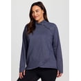 thumbnail image 4 of RBX Active Women's Plus Size Zip Mock Neck Fleece Pullover Sweatshirt With Pockets, 4 of 10