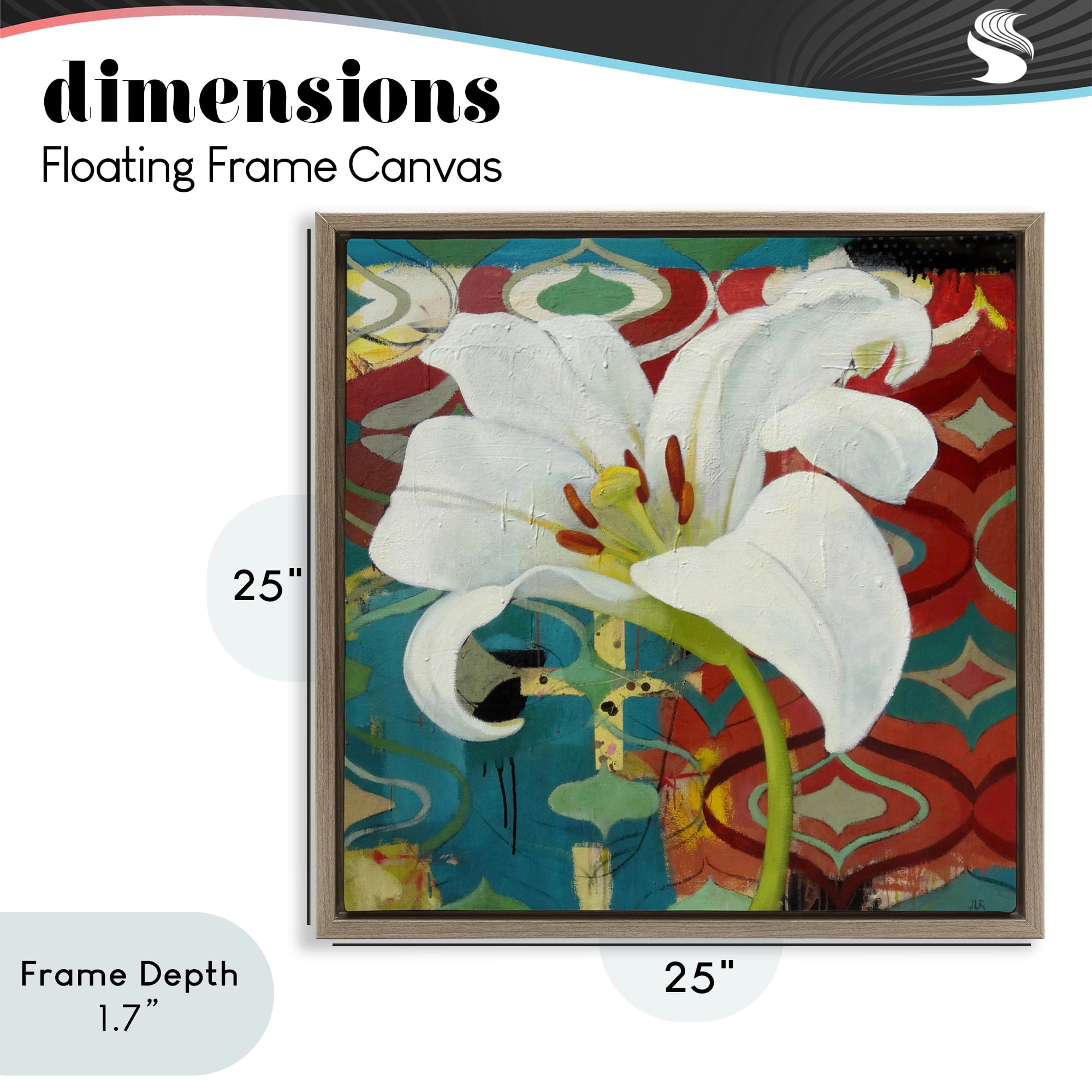 Stupell Industries In The Spotlight Lily Brown Framed Floater Canvas Wall Art, design by Pierre-Auguste Renoir