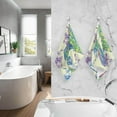 thumbnail image 6 of SKYSONIC Watercolor Peacocks Patterned Hand Towels 2 PCS, Cotton Bath Towel for Drying Face Hands Body ,Absorbent Lightweight Towels for Bathroom Ktichen Travel Gym, 16"x28", 6 of 7