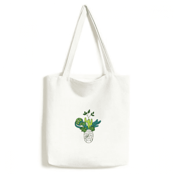 horus botany cactus tote canvas bag shopping satchel casual handbag