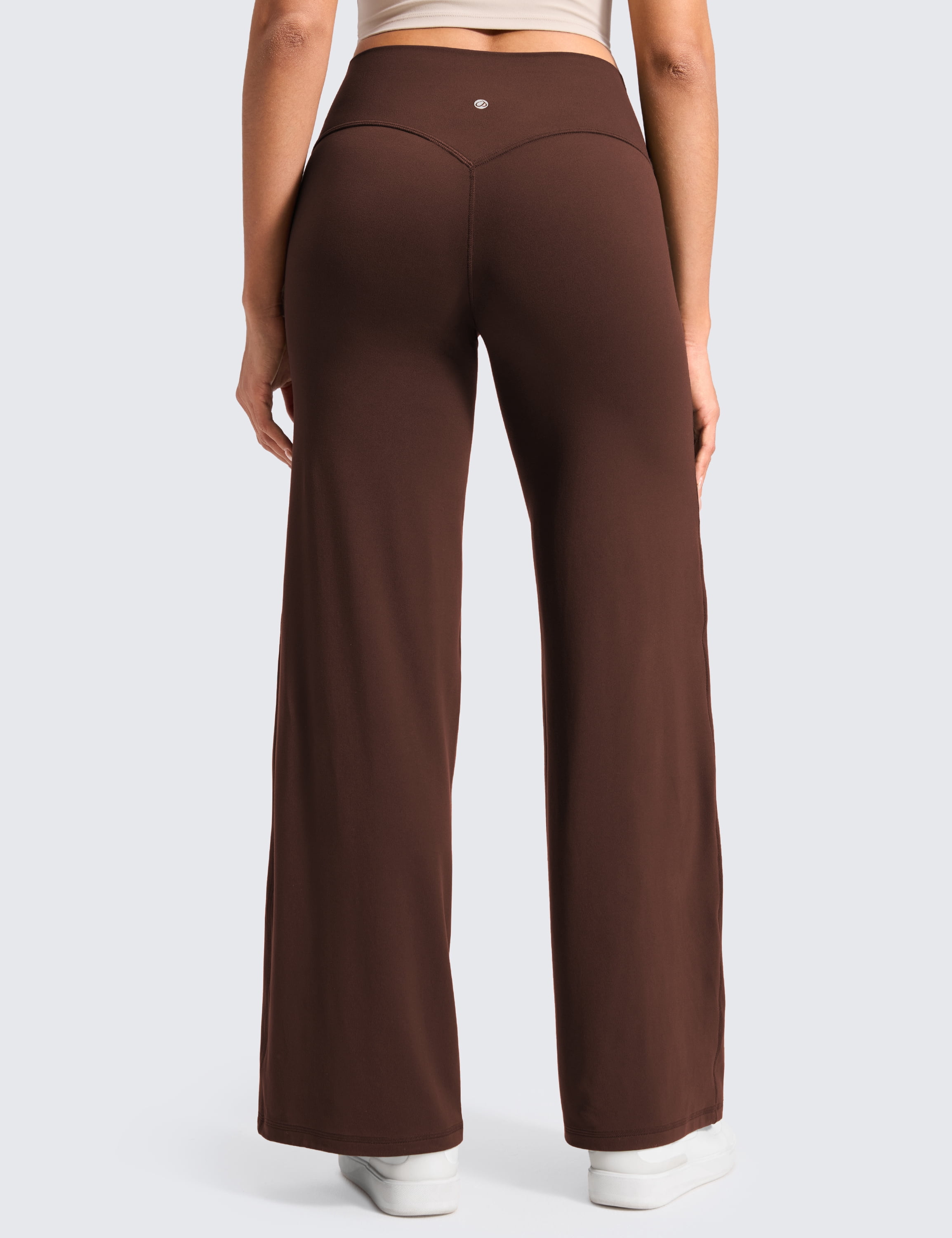 CRZ YOGA Softretch No Front Seam Wide Leg Pants for Women High Waist Yoga Leggings Lounge Buttery Soft