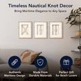 thumbnail image 3 of American Art Decor Naut Shore Framed Nautical Knots Wall Decor in Natural 3-piece set - 14" x 11", 3 of 8
