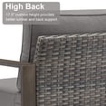 thumbnail image 3 of Opohoro 5PCS Outdoor Conversation Set with 30" Wicker Fire Pit Table, Gray Rattan Fire Pit Set with 4 Patio Chairs, Gray for Patio Backyard, 3 of 15