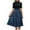 Sky Blue, variant on Kaemgyyd Work Dresses for Women Elegant 3/4 Length Sleeve Patchwork Flowy A-Line Dresses Wedding Guest Business Midi Dress