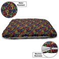 thumbnail image 3 of Geometric Pet Bed, Windows Glass Inspired Rainbow Colored Image with Flowers Like Art Print, Chew Resistant Pad for Dogs and Cats Cushion with Removable Cover, 24" x 39", Multicolor, by Ambesonne, 3 of 4