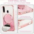 thumbnail image 4 of Kickstand Case for Samsung Galaxy A20S Cover Soft TPU Silicone Phone Case with Luxury Magnetic Mirror Stand Shell for Women Men Anti-Fall Protective Cover Compatible with Galaxy A20S Case, 4 of 7