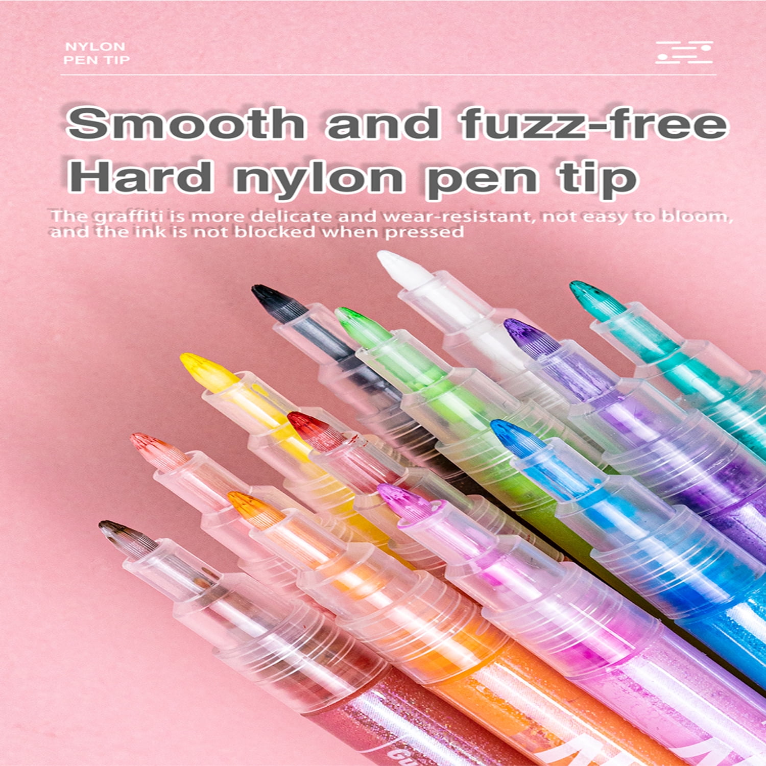 7 Colors Nail Art Pens Set - Nail Polish Pens Graffiti Nail Dotting Tools Acrylic Paint Pens Drawing Painting Point Liner Pen for Nails Art Design Manicure Nail Pens for Home & Salon DIY