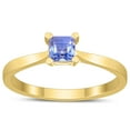 thumbnail image 1 of SZUL Women's Square Princess Cut 4MM Tanzanite Solitaire Ring in 10K Yellow Gold, 1 of 4