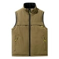 thumbnail image 2 of Donemore Men's Reversible Sleeveless Hooded Vest with Pockets, Lightweight Fleece Jacket for Outdoor Casual Office Wear, 2 of 5