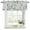 Teal green, linen, variant on 2 Pack Grey Red Botanical Valances for Windows Bedroom Living Room Window Treatments, Rustic Country Spring Floral Summer Leaf Rod Pocket Valance Drapes Short Kitchen Curtains Over Sink 54"x18"