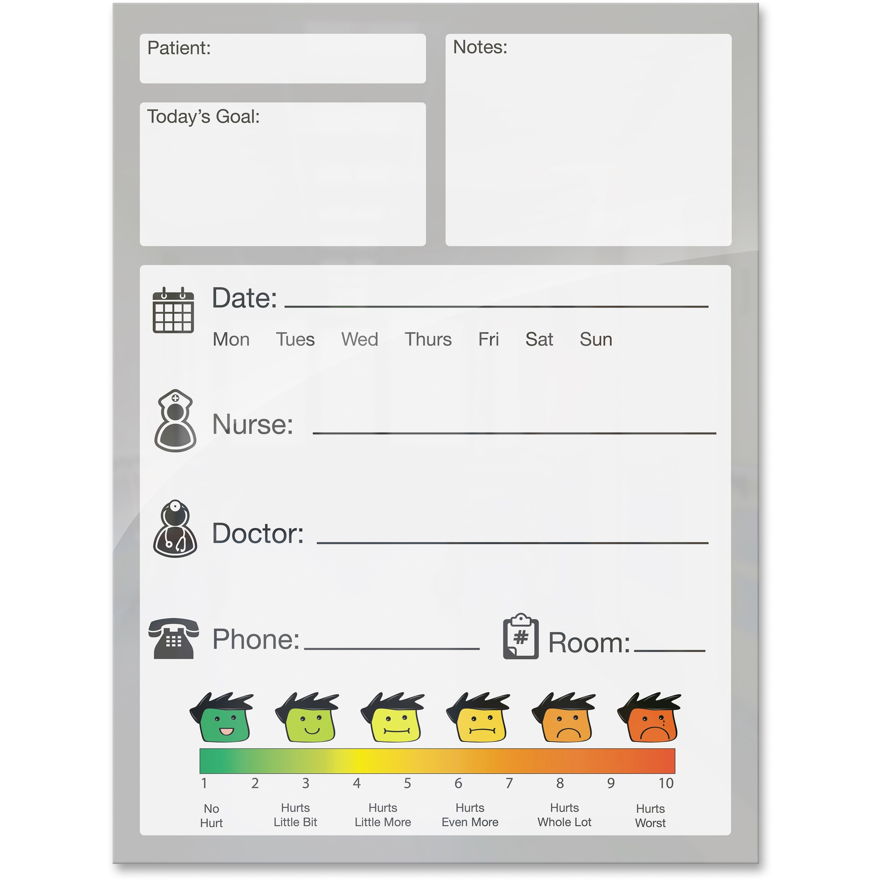 Patient Glass Whiteboard
