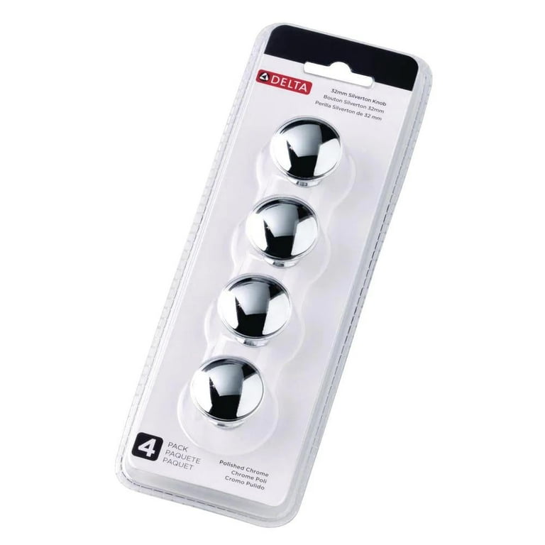 Silverton 1-1/4 in. (32mm) Polished Chrome Round Cabinet Knob (4-Pack) Silverton 1-1/4 in. (32mm) Polished Chrome Round Cabinet Knob (4-Pack)