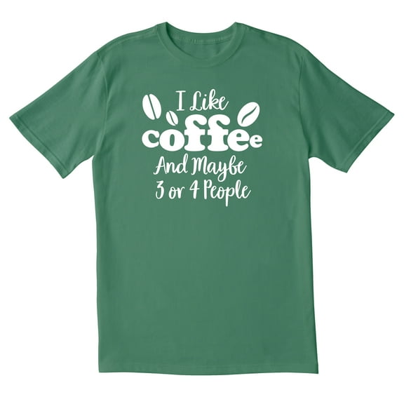 TotallyTorn I Like Coffee And May Be Three Or Four People Novelty Sarcastic Funny Mens Graphic T Shirts