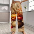 thumbnail image 2 of Fall Thanksgiving Pumpkin Pajama Pants Comfortable Elastic Waist Pajamas Fashion Sleepwear Bottoms Plus Size Homewear, 2 of 6