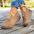 thumbnail image 4 of Taylonsss Women's Round Toe Lace-Up Wedge Heel Platforms Shoes with Soft Fabric and Cushioned Sole for Casual Wear Comfortable All-Day Walking Shoes, 4 of 7