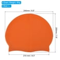 thumbnail image 2 of Gorro de natación de silicona Uxcell, gorro de natación impermeable antideslizante para adultos, para mujeres y hombres, naranja 2 piezas, 2 of 6