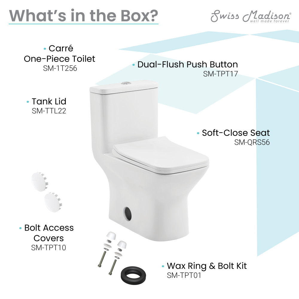 Carre One-Piece Square Toilet Dual-Flush 1.1/1.6 gpf - image 13 of 15