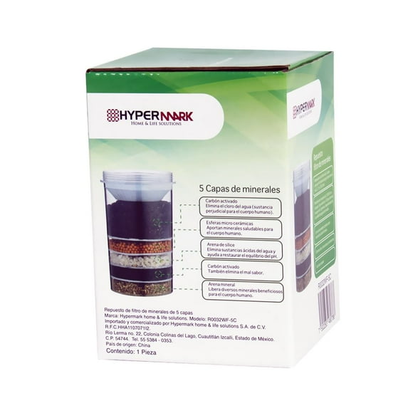 Repuesto de filtro de minerales Hypermark Clearwater filter 5 capas