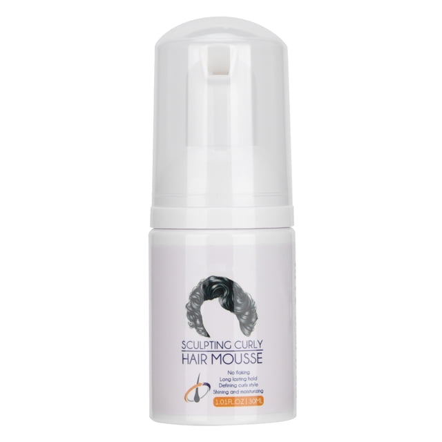 Mousse para cabello rizado, agente fijador de peinado voluminizador hidratante profesional para cabello rizado, 30ml