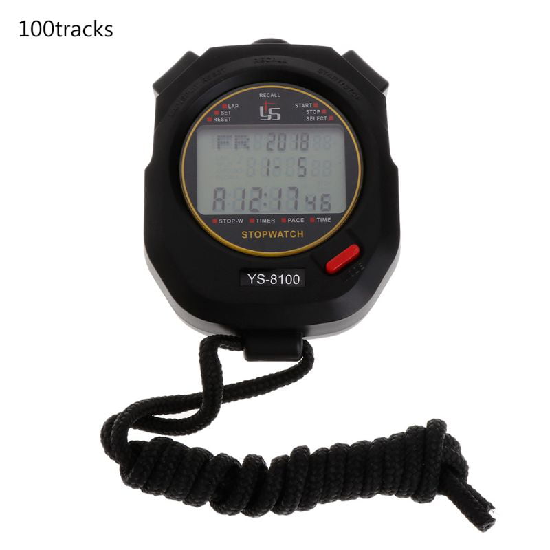 Professional Handheld Digital Stopwatch Chronograph Sport Counter Training Timer 