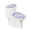 Tie-Dye Patterns, variant on HELLHERO Colorful Dot Pattern Toilet Seat Lid Cover Thanksgiving 2 Pcs Set Easy to Install Elastic Edge Toilet Top Cover Set Adjustable