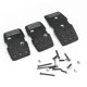 thumbnail image 1 of 3pcs Brake Clutch Accelerate Pedals Manual Car Racing Non-slip Aluminum Alloy Pedals Accessories Black, 1 of 2