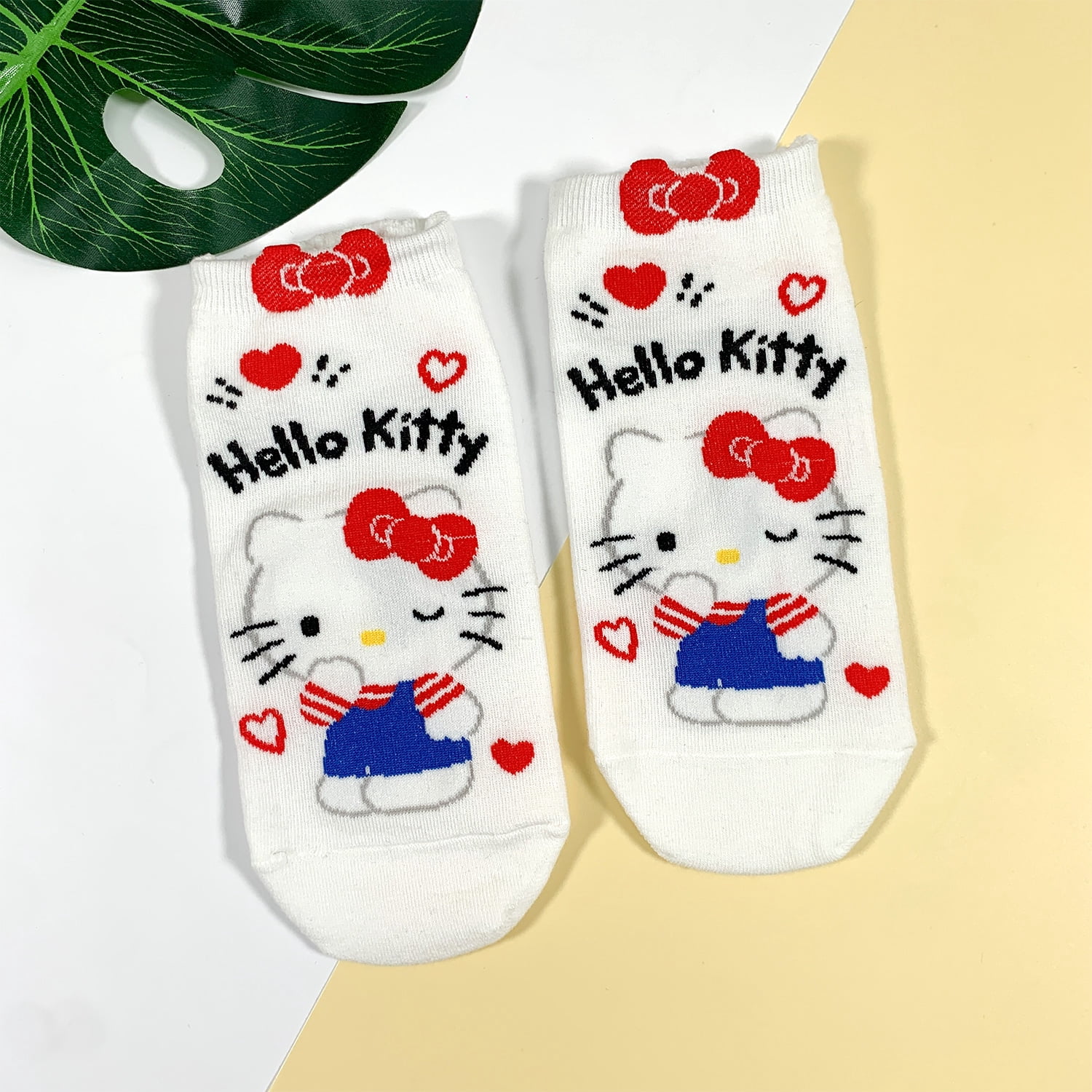 Hello Kitty Official Licensed Women's Ankle, Cute Character Design, 8 pack Set Collection