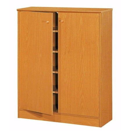 Stylish Sophisticated Shoe Cabinet With Double Doors 44 Brown