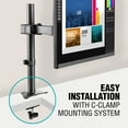 thumbnail image 2 of ELG F50N Full Motion Monitor Desk Mount Arm for 17–34 Inch Screens, Adjustable Height Swivel Tilt VESA Stand, 2 of 9