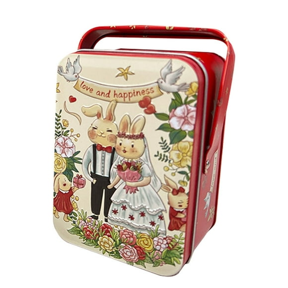 Bunny Bunny Rabbit Couple Handheld Box Wedding Candy Box Creative Box Candy Wedding