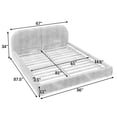 thumbnail image 2 of Harper & Bright Designs Queen Size Upholstered Floor Bed with Tall Curved Headboard , Modern Minimalist Platform Bed Frame with Sturdy Leg Support for Bedroom, Dark Gray, 2 of 4