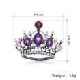 thumbnail image 2 of Accesorios de personalidad de moda para mujer, corona de diamante exagerada, broche creativo vintage calado fucsia para hombres y mujeres, 2 of 5