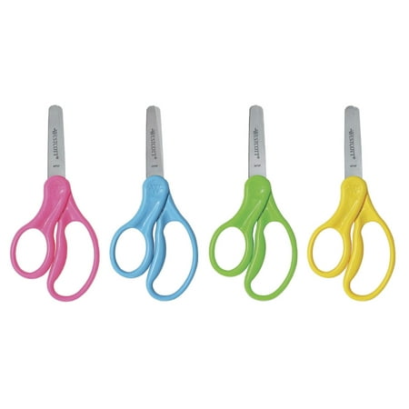 Westcott School Kumfy Grip Left Handed Kids Scissors, 5-Inch, Blunt, Colors