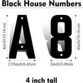 thumbnail image 2 of 4 Inch Modern Metal House Numbers, Metal Address Numbers and Letters, Black Door Mailbox Number, House Address Letter and Number for Office Home Farm Outside (T), 2 of 6