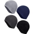 thumbnail image 1 of piezas de forro polar con orejeras para hombre, gorros cálidos, de forro polar para invierno, gorro táctico con fundas para las orejas para clima frío, Negro, gris, azul oscuro y gris claro, One, 1 of 3