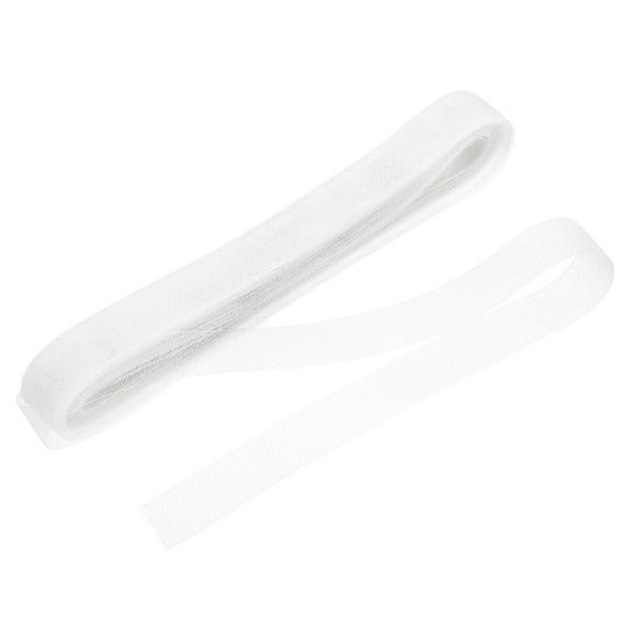 Uxcell 25 Yards 1 Inch Wide Polyester Horsehair Braid, 1 Roll Stiff Horsehair Braid for Sewing, White